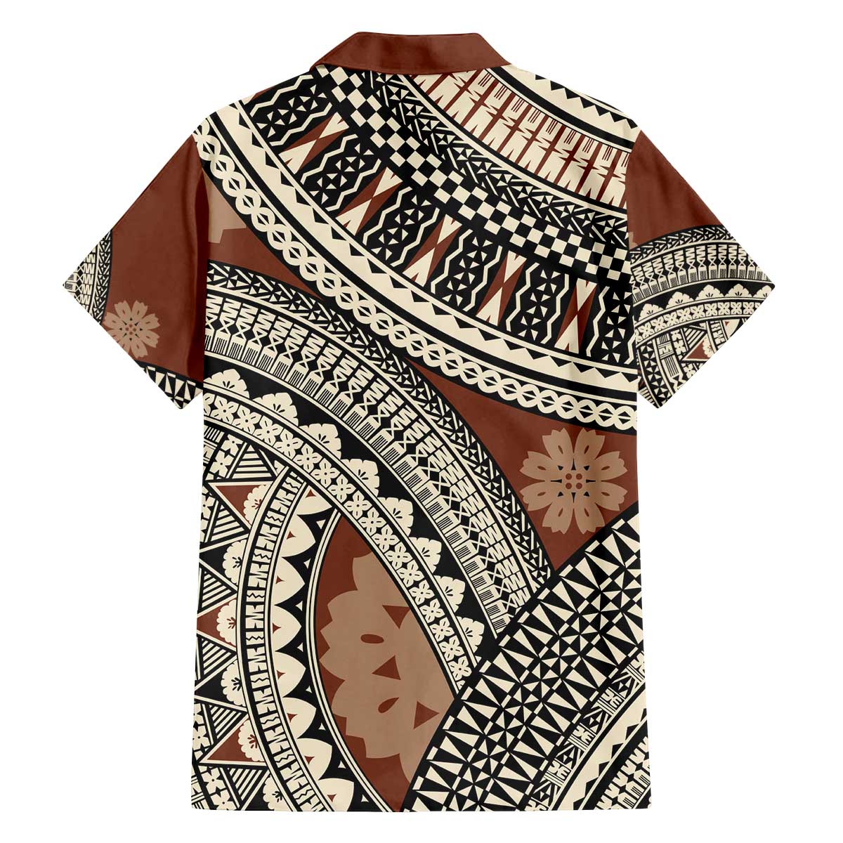 Bula Fiji Classic Masi Tapa Family Matching Off The Shoulder Long Sleeve Dress and Hawaiian Shirt Vintage Brown LT7 - Polynesian Pride