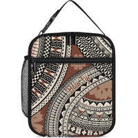 Bula Fiji Classic Masi Tapa Lunch Bag Vintage Brown