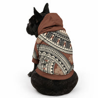 Bula Fiji Classic Masi Tapa Pet Hoodie Vintage Brown