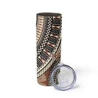 Bula Fiji Classic Masi Tapa Skinny Tumbler Vintage Brown LT7 - Polynesian Pride