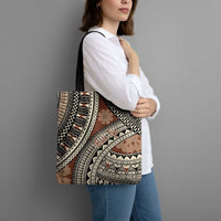 Bula Fiji Classic Masi Tapa Tote Bag Vintage Brown - Polynesian Pride
