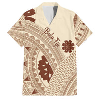 Bula Fiji Classic Masi Tapa Hawaiian Shirt Vintage Beige - Polynesian Pride