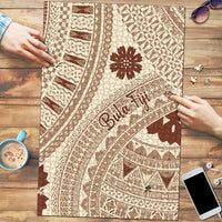 Bula Fiji Classic Masi Tapa Puzzle Vintage Beige LT7 Beige - Polynesian Pride