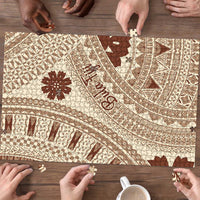 Bula Fiji Classic Masi Tapa Puzzle Vintage Beige LT7 - Polynesian Pride