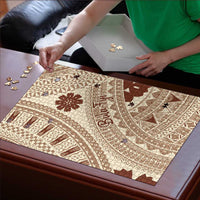 Bula Fiji Classic Masi Tapa Puzzle Vintage Beige LT7 - Polynesian Pride