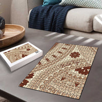Bula Fiji Classic Masi Tapa Puzzle Vintage Beige LT7 - Polynesian Pride