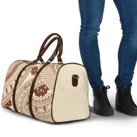 Bula Fiji Classic Masi Tapa Travel Bag Vintage Beige - Polynesian Pride