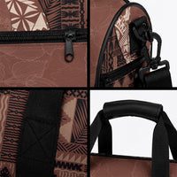 Bula Fiji Duffle Bag Tribal Masi Tapa - Brown