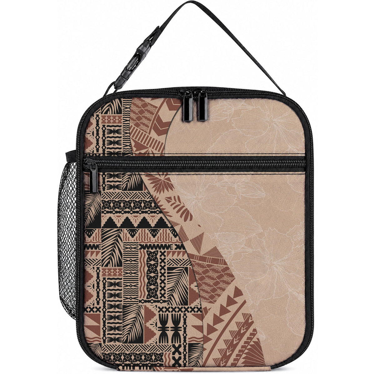Bula Fiji Lunch Bag Tribal Masi Tapa - Beige