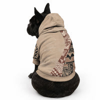 Bula Fiji Pet Hoodie Tribal Masi Tapa - Beige