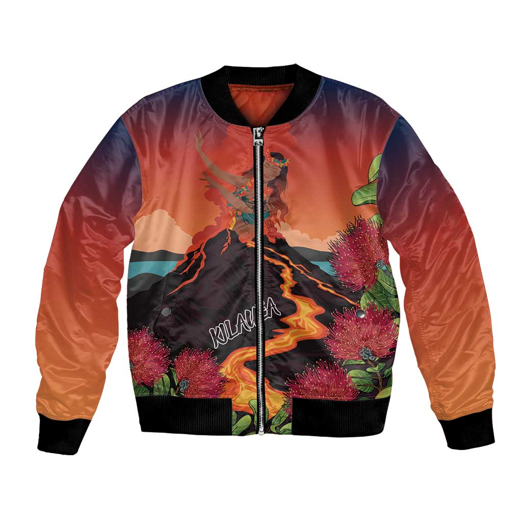 Hawaii Kilauea Volcano Bomber Jacket Pele Goddess LT7 Unisex Colorful - Polynesian Pride