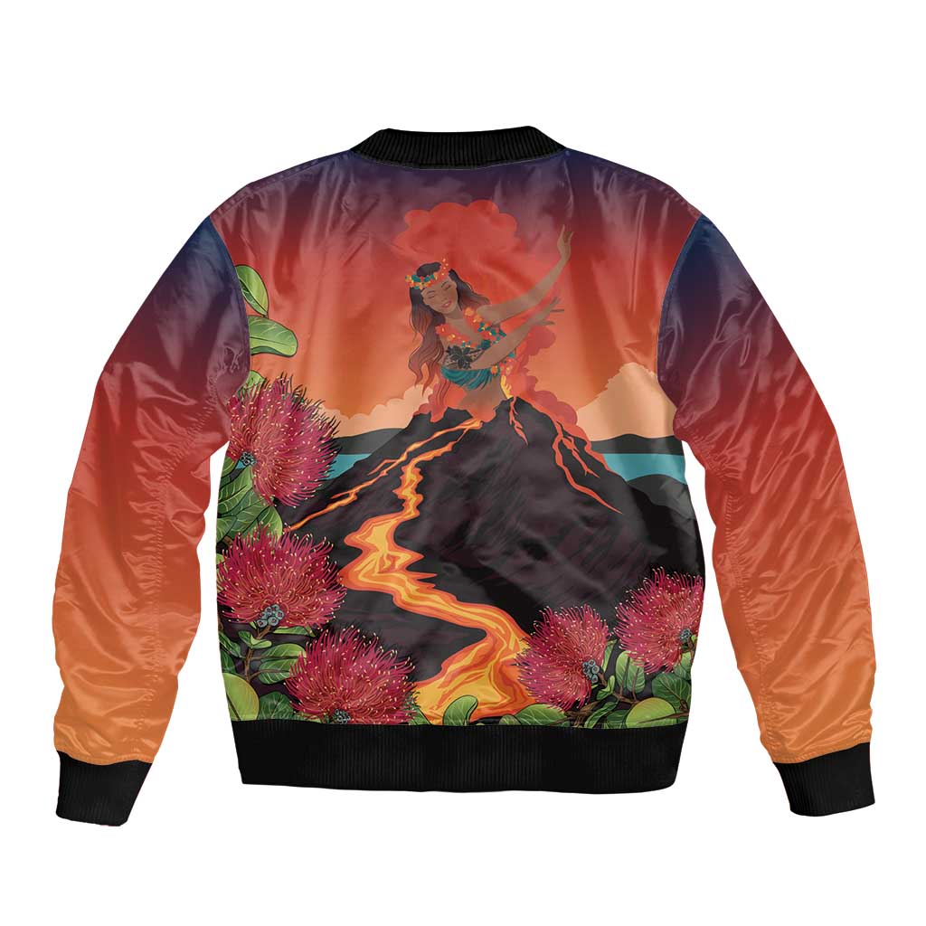 Hawaii Kilauea Volcano Bomber Jacket Pele Goddess