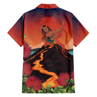 Hawaii Kilauea Volcano Family Matching Off Shoulder Maxi Dress and Hawaiian Shirt Pele Goddess LT7 - Polynesian Pride