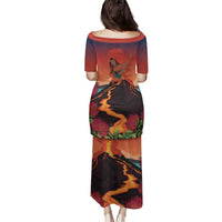 Hawaii Kilauea Volcano Family Matching Puletasi and Hawaiian Shirt Pele Goddess LT7 - Polynesian Pride