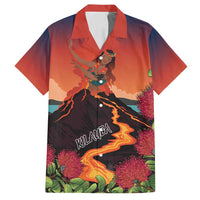 Hawaii Kilauea Volcano Family Matching Summer Maxi Dress and Hawaiian Shirt Pele Goddess LT7 Dad's Shirt - Short Sleeve Colorful - Polynesian Pride