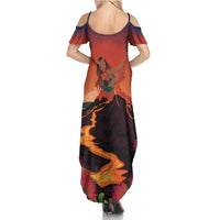 Hawaii Kilauea Volcano Family Matching Summer Maxi Dress and Hawaiian Shirt Pele Goddess LT7 - Polynesian Pride