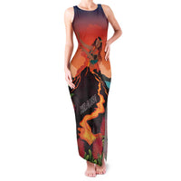 Hawaii Kilauea Volcano Family Matching Tank Maxi Dress and Hawaiian Shirt Pele Goddess LT7 Mom's Dress Colorful - Polynesian Pride
