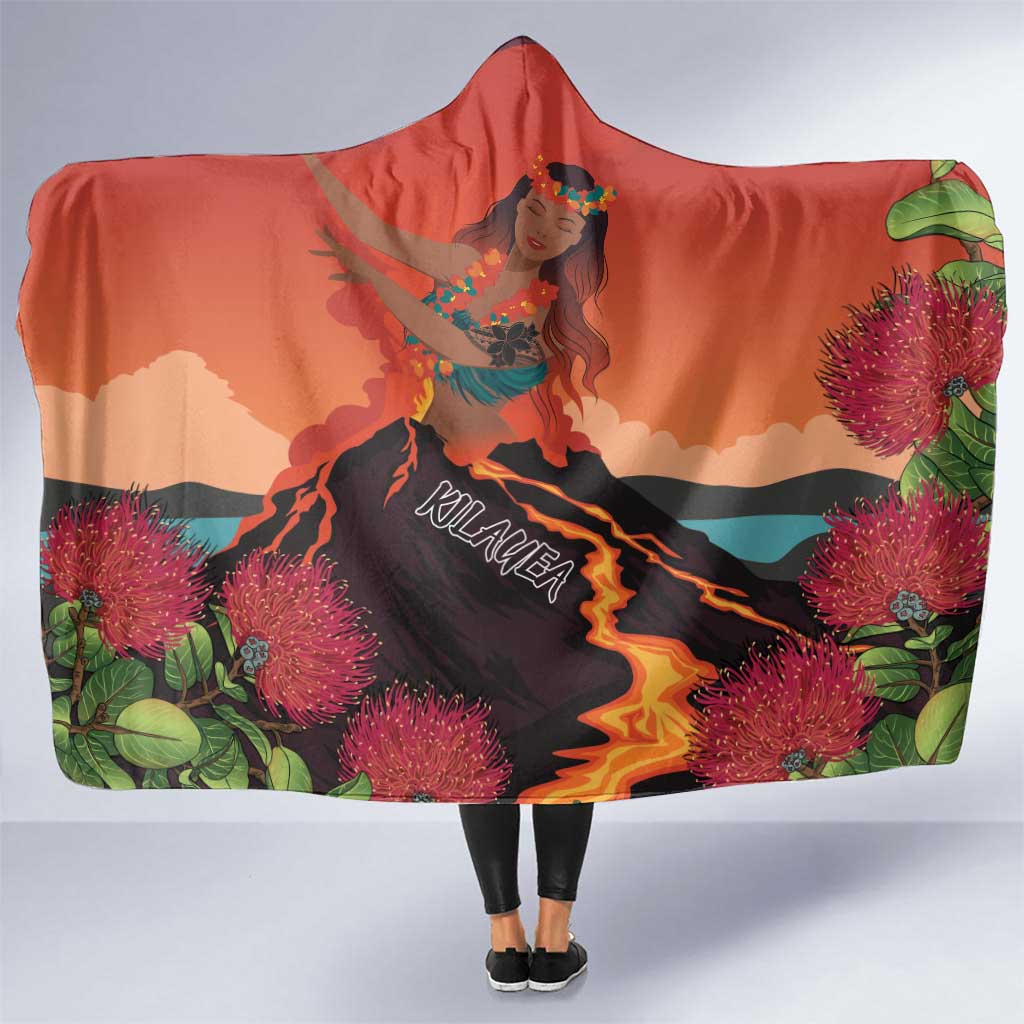 Hawaii Kilauea Volcano Hooded Blanket Pele Goddess LT7 One Size Colorful - Polynesian Pride