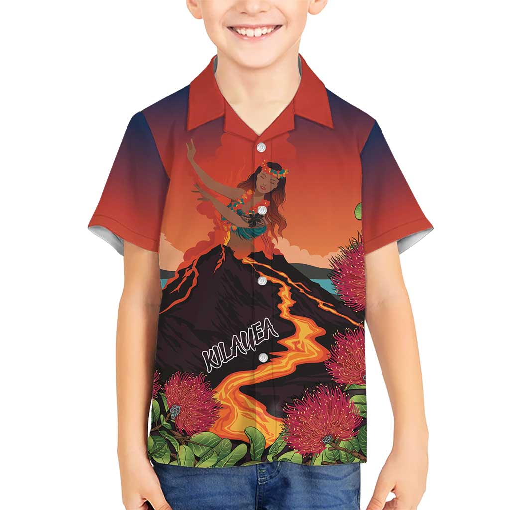 Hawaii Kilauea Volcano Kid Hawaiian Shirt Pele Goddess LT7 Kid Colorful - Polynesian Pride
