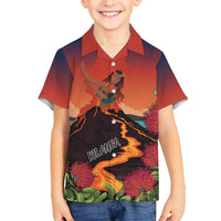 Hawaii Kilauea Volcano Kid Hawaiian Shirt Pele Goddess LT7 Kid Colorful - Polynesian Pride