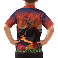 Hawaii Kilauea Volcano Kid Hawaiian Shirt Pele Goddess LT7 - Polynesian Pride