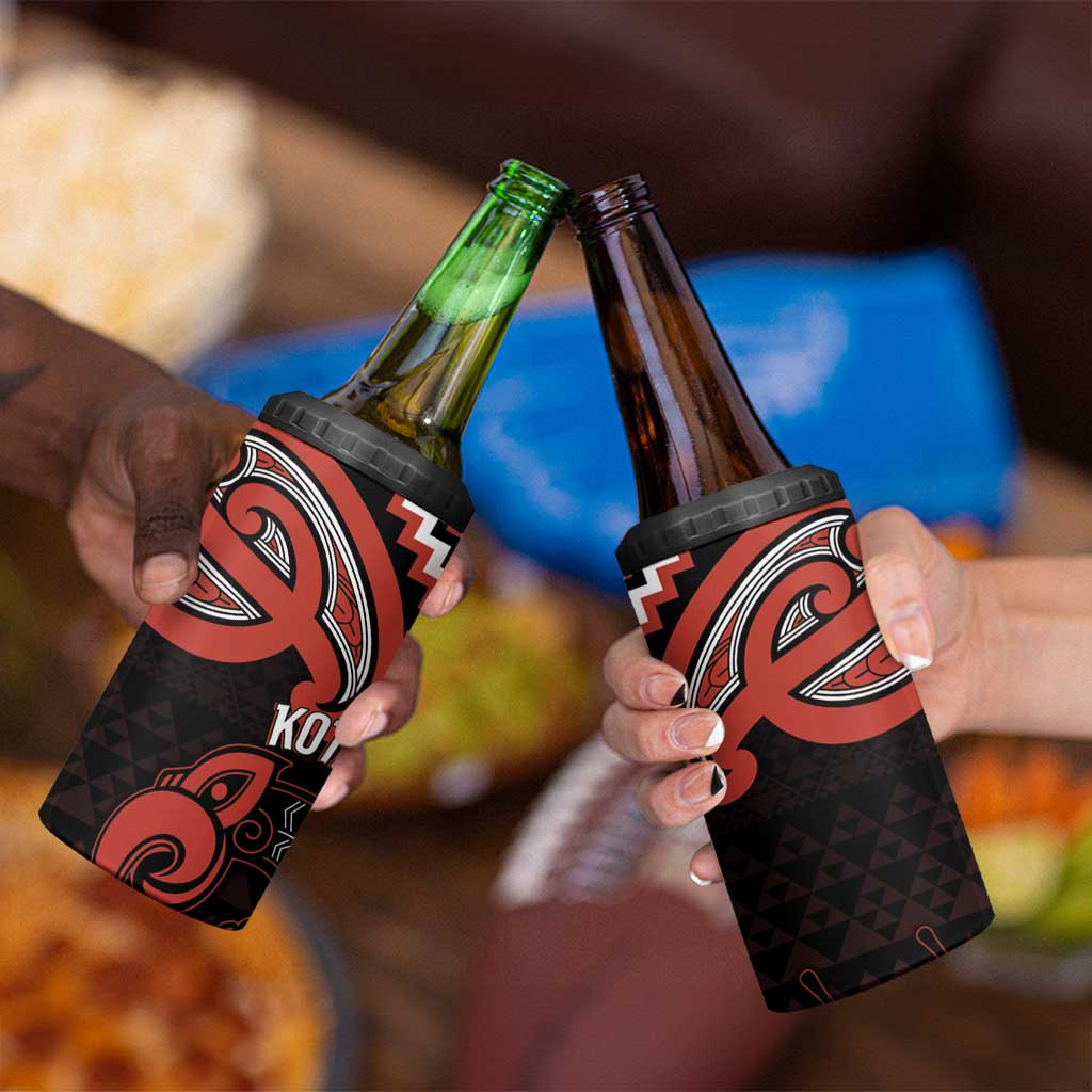 Maori Waitangi 4 in 1 Can Cooler Tumbler Kotahitanga Poutama Mix Whakairo LT7 - Polynesian Pride