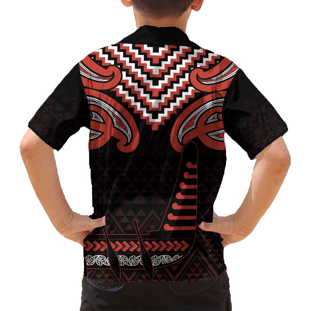 Maori Waitangi Family Matching Off Shoulder Short Dress and Hawaiian Shirt Kotahitanga Poutama Mix Whakairo LT7 - Polynesian Pride