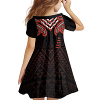 Maori Waitangi Family Matching Off Shoulder Short Dress and Hawaiian Shirt Kotahitanga Poutama Mix Whakairo LT7 - Polynesian Pride