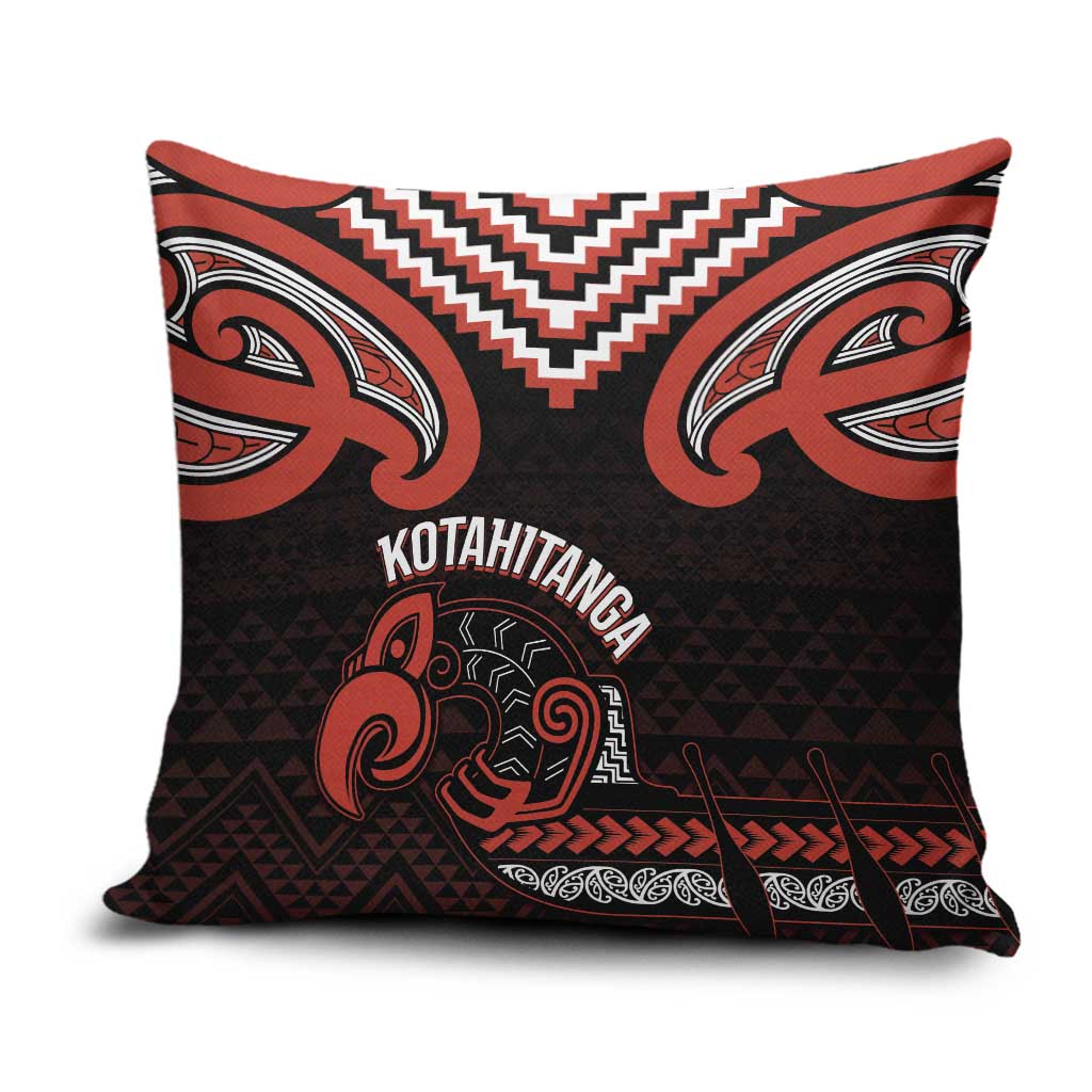 Maori Waitangi Pillow Cover Kotahitanga Poutama Mix Whakairo LT7 Black - Polynesian Pride
