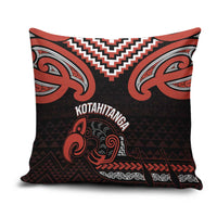 Maori Waitangi Pillow Cover Kotahitanga Poutama Mix Whakairo LT7 Black - Polynesian Pride