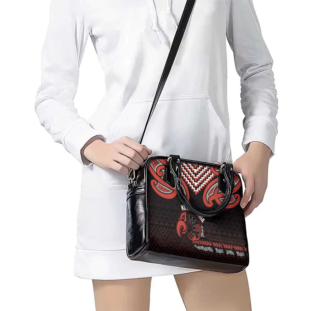 Maori Waitangi Shoulder Handbag Kotahitanga Poutama Mix Whakairo - Polynesian Pride