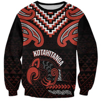 Maori Waitangi Sweatshirt Kotahitanga Poutama Mix Whakairo LT7 Unisex Black - Polynesian Pride