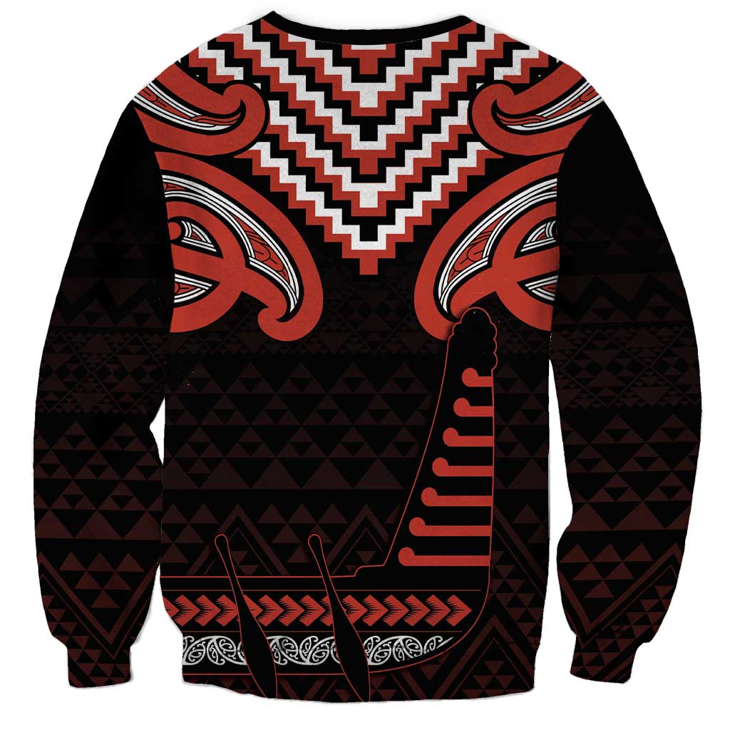 Maori Waitangi Sweatshirt Kotahitanga Poutama Mix Whakairo LT7 - Polynesian Pride