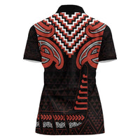 Maori Waitangi Women Polo Shirt Kotahitanga Poutama Mix Whakairo LT7 - Polynesian Pride
