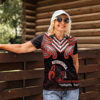 Maori Waitangi Women Polo Shirt Kotahitanga Poutama Mix Whakairo LT7 - Polynesian Pride
