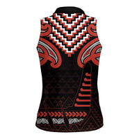 Maori Waitangi Women Sleeveless Polo Shirt Kotahitanga Poutama Mix Whakairo LT7 - Polynesian Pride