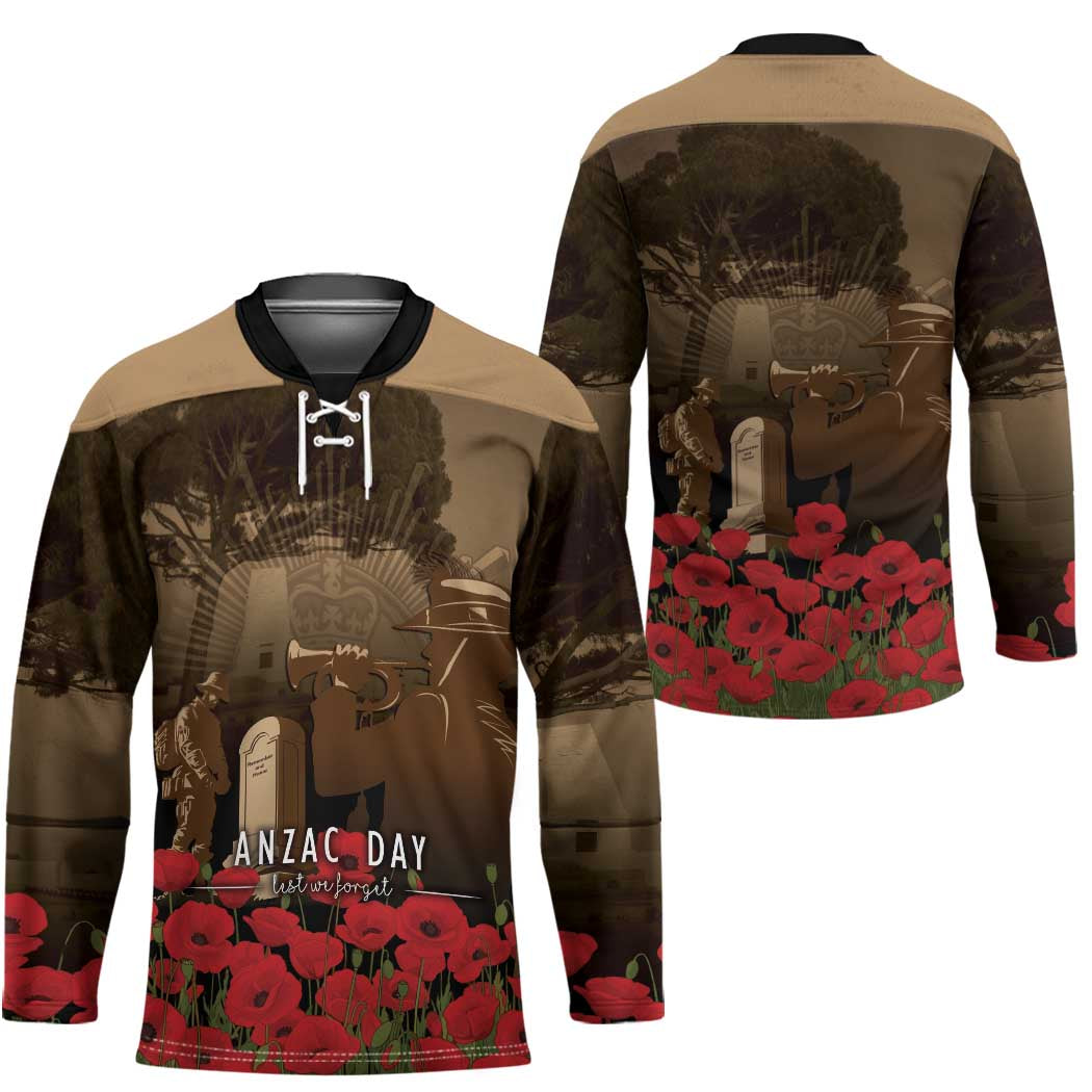 Australia - New Zealand ANZAC Lone Pine Hockey Jersey The Last Post LT7 - Polynesian Pride