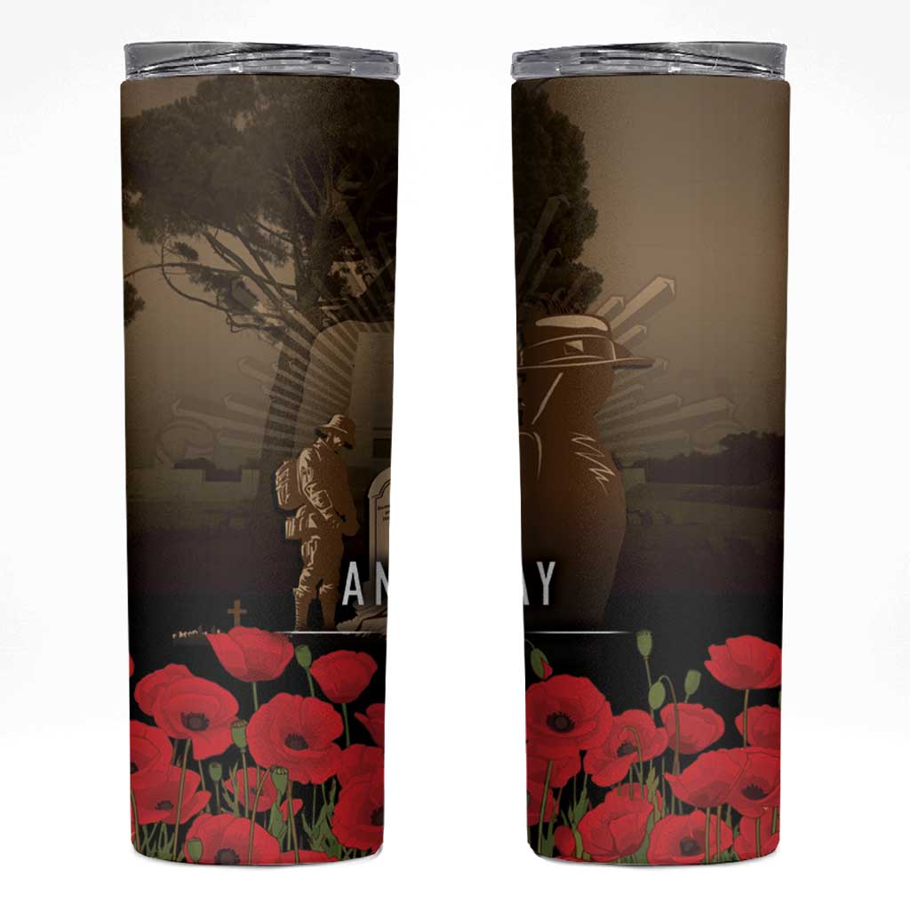 Australia - New Zealand ANZAC Lone Pine Skinny Tumbler The Last Post LT7 Old Gold - Polynesian Pride