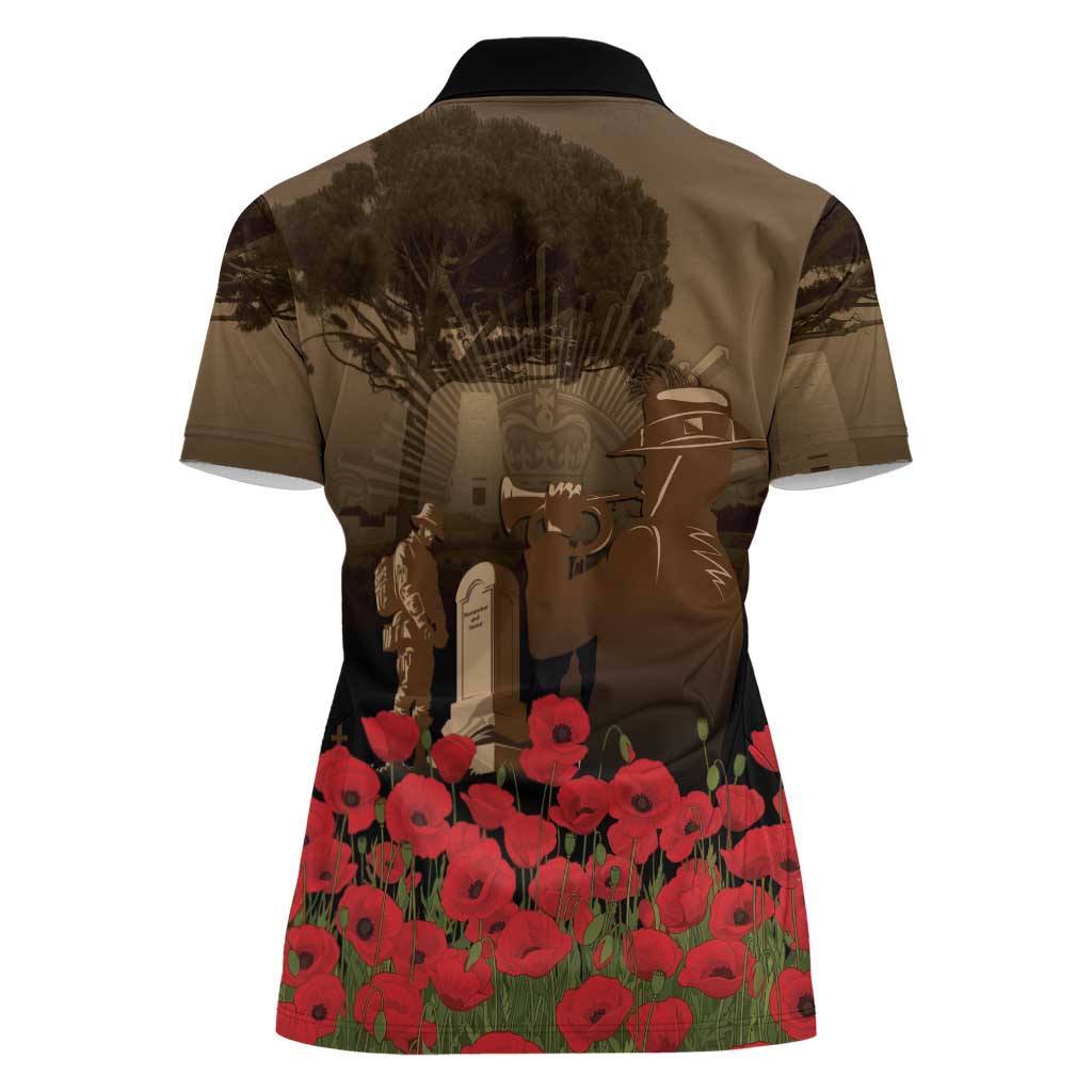 Australia - New Zealand ANZAC Lone Pine Women Polo Shirt The Last Post LT7 - Polynesian Pride
