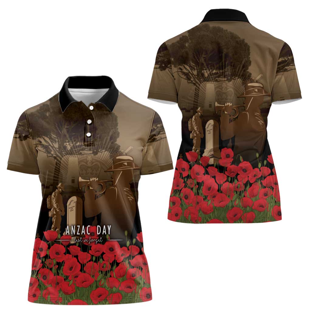 Australia - New Zealand ANZAC Lone Pine Women Polo Shirt The Last Post LT7 - Polynesian Pride