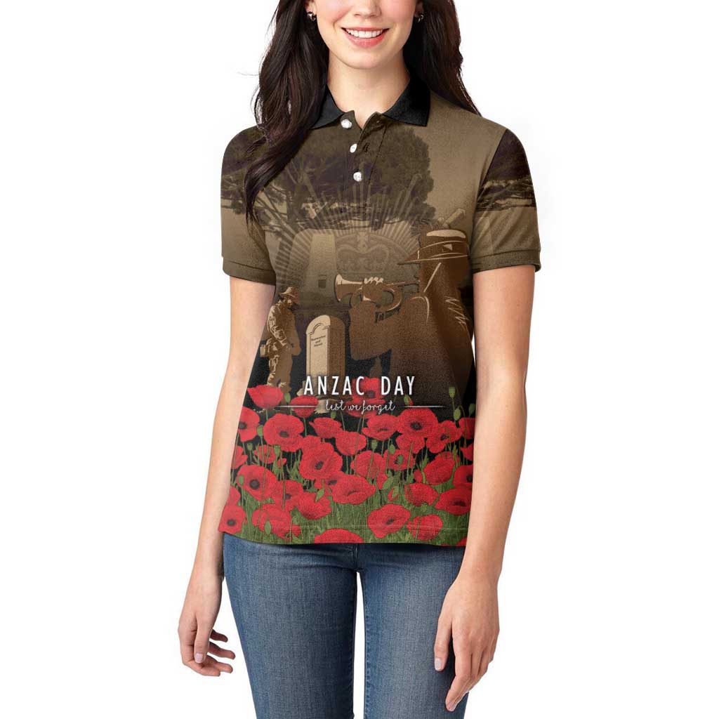 Australia - New Zealand ANZAC Lone Pine Women Polo Shirt The Last Post LT7 - Polynesian Pride