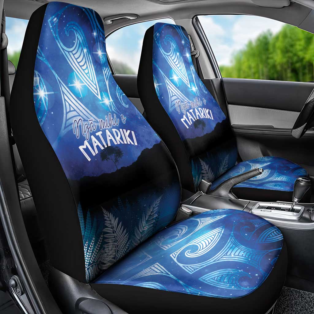 NZ Maori Matariki Scenery Car Seat Cover Galaxy Sky