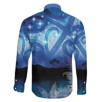 NZ Maori Matariki Scenery Family Matching Off Shoulder Short Dress and Hawaiian Shirt Galaxy Sky LT7 - Polynesian Pride