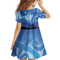 NZ Maori Matariki Scenery Family Matching Summer Maxi Dress and Hawaiian Shirt Galaxy Sky LT7 - Polynesian Pride
