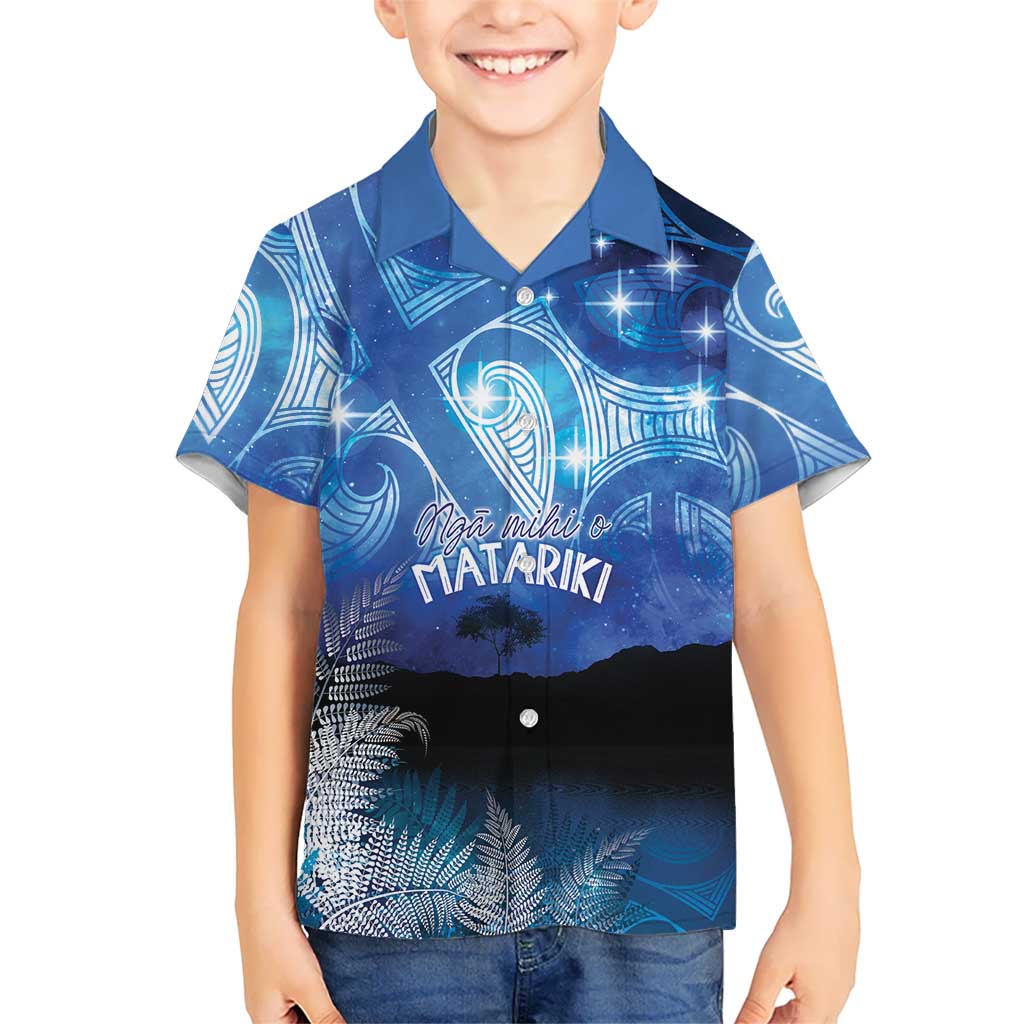 NZ Maori Matariki Scenery Hawaiian Shirt Galaxy Sky