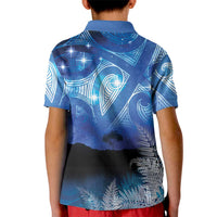 NZ Maori Matariki Scenery Kid Polo Shirt Galaxy Sky LT7 - Polynesian Pride