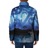 NZ Maori Matariki Scenery Padded Jacket Galaxy Sky