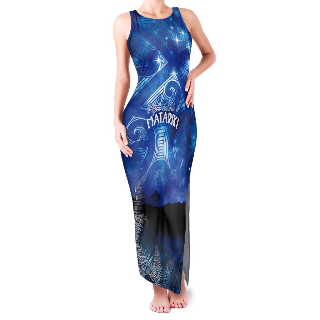 NZ Maori Matariki Scenery Tank Maxi Dress Galaxy Sky LT7 Women Galaxy - Polynesian Pride