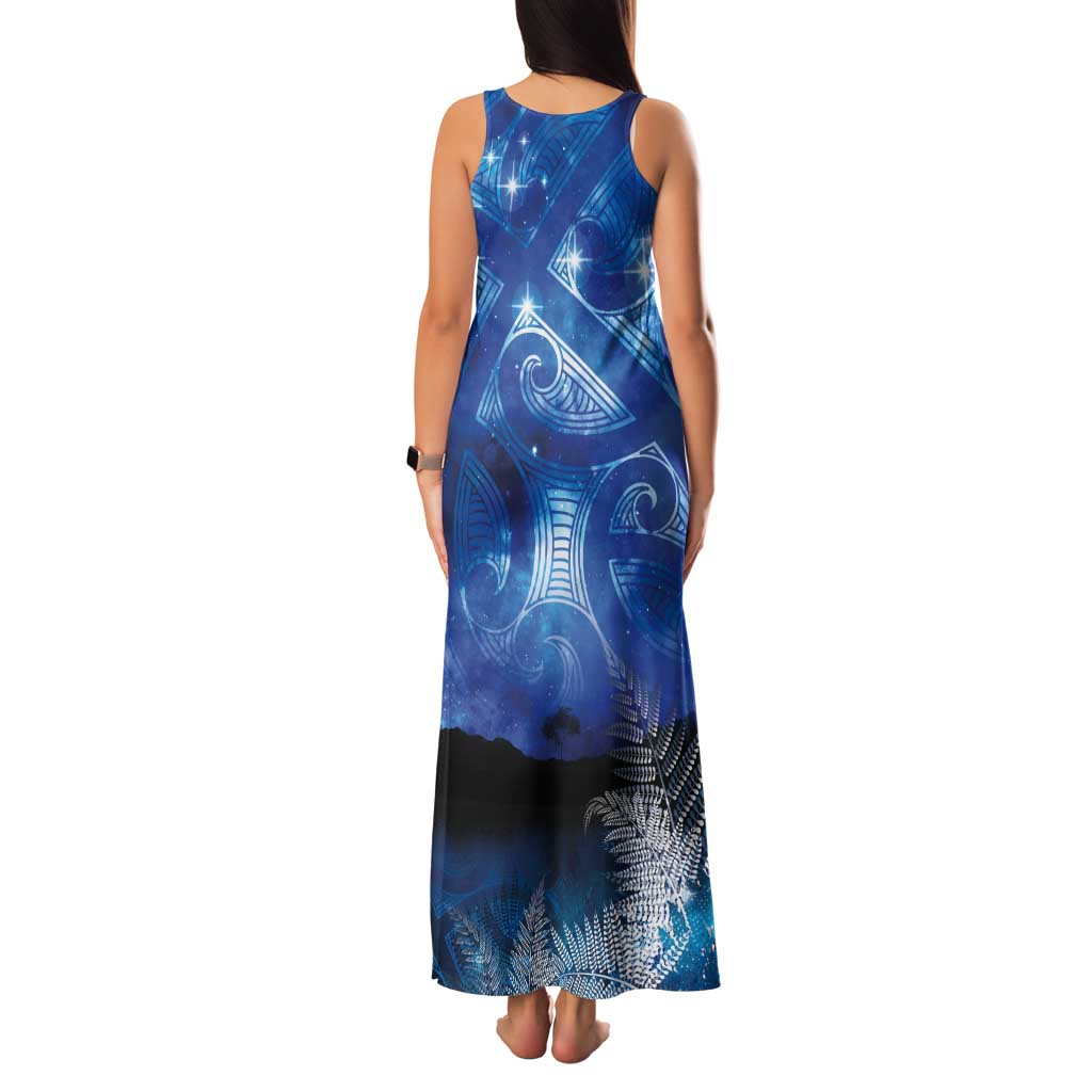 NZ Maori Matariki Scenery Tank Maxi Dress Galaxy Sky LT7 - Polynesian Pride