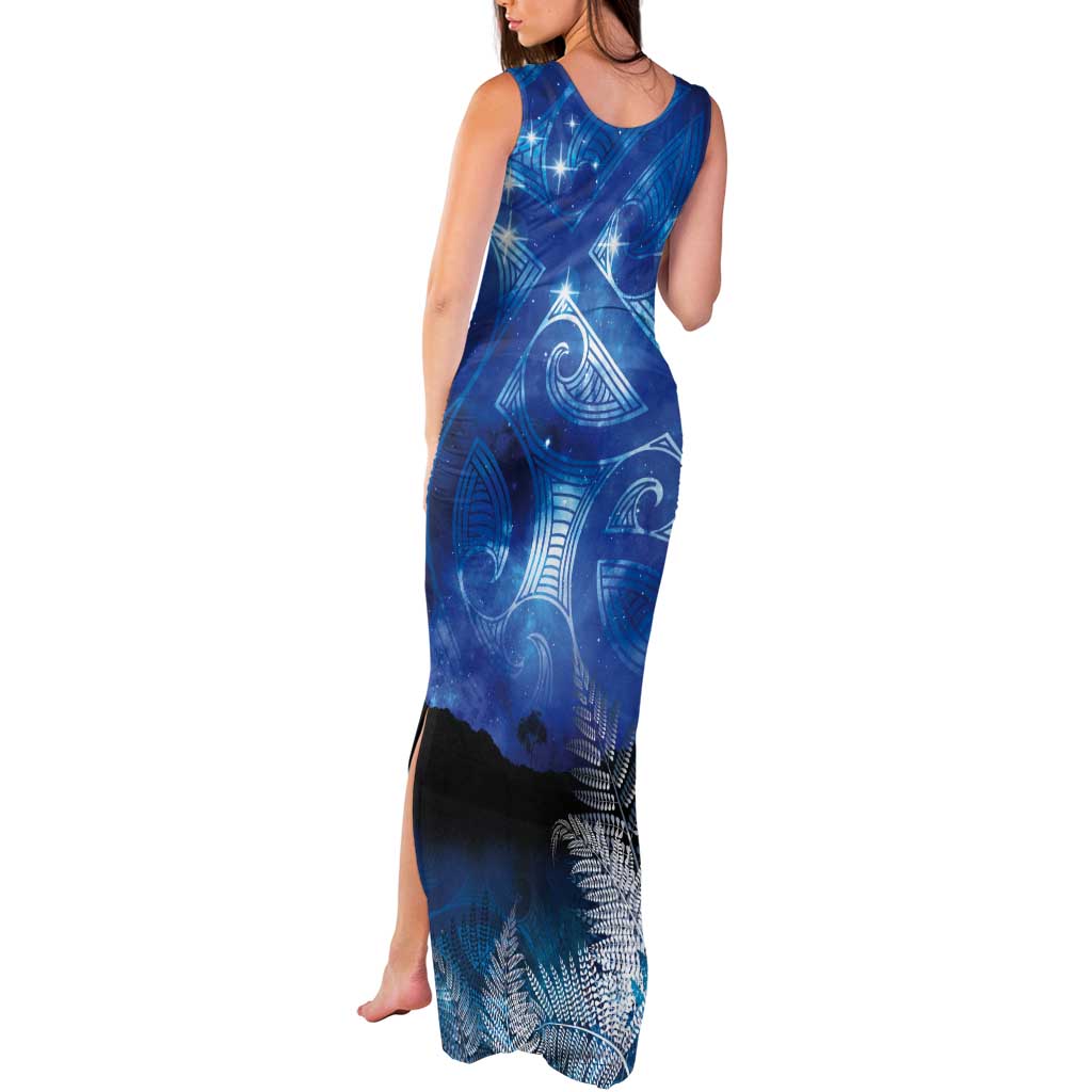 NZ Maori Matariki Scenery Tank Maxi Dress Galaxy Sky LT7 - Polynesian Pride